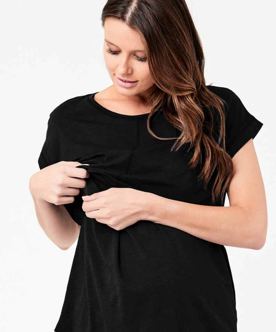 Ripe Maternity 'Richie' Nursing Tee - Black