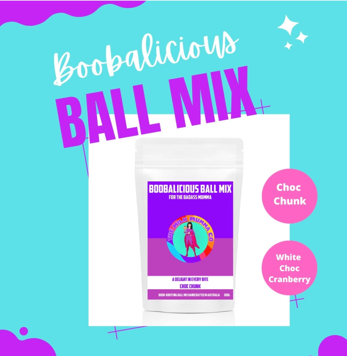 Boobalicious Ball Mix Choc Chunk from The Milk Mumma Co